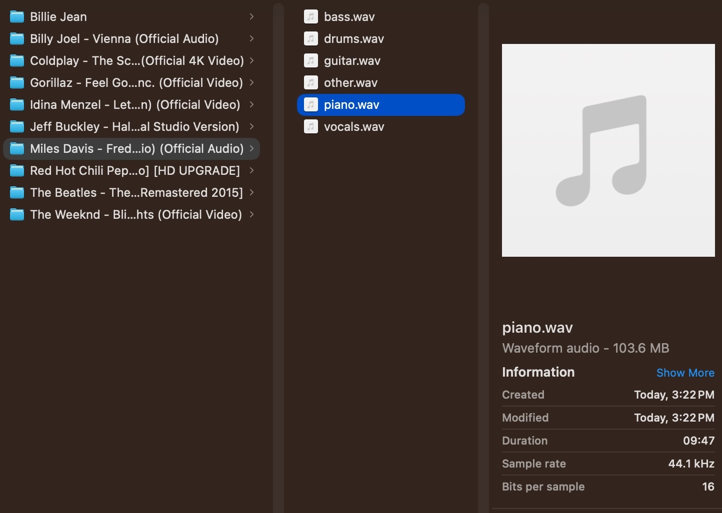 StemKit export menu
